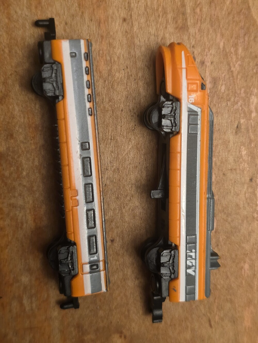 Vintage Micro Machines Trains - orange train